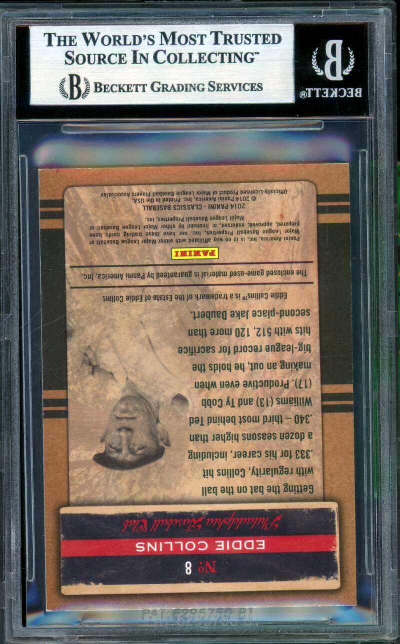 Eddie Collins 2014 Classics Legendary Lumberjacks Bats Combos (8/10) #8 BGS 8.5 Image 2