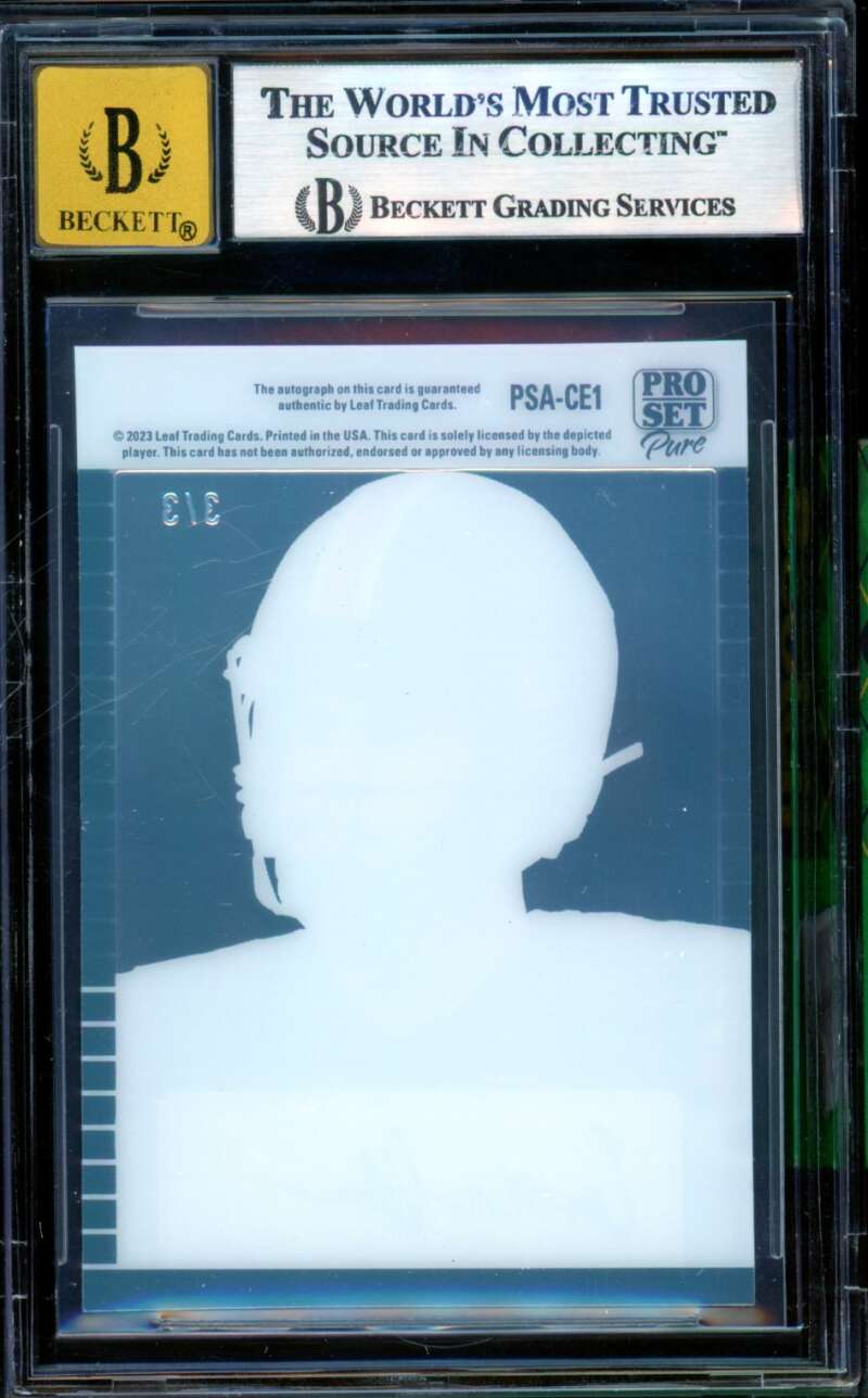 Cameron Edge Rookie 2023 Pro Set Pure Holographic Purple (3/3) #1 BGS 7.5 Image 2