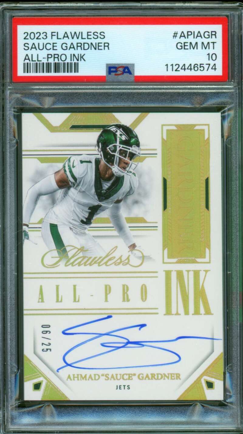 Sauce Gardner Card 2023 Flawless All Pro Ink (6/25) #Apiagr PSA 10 Image 1