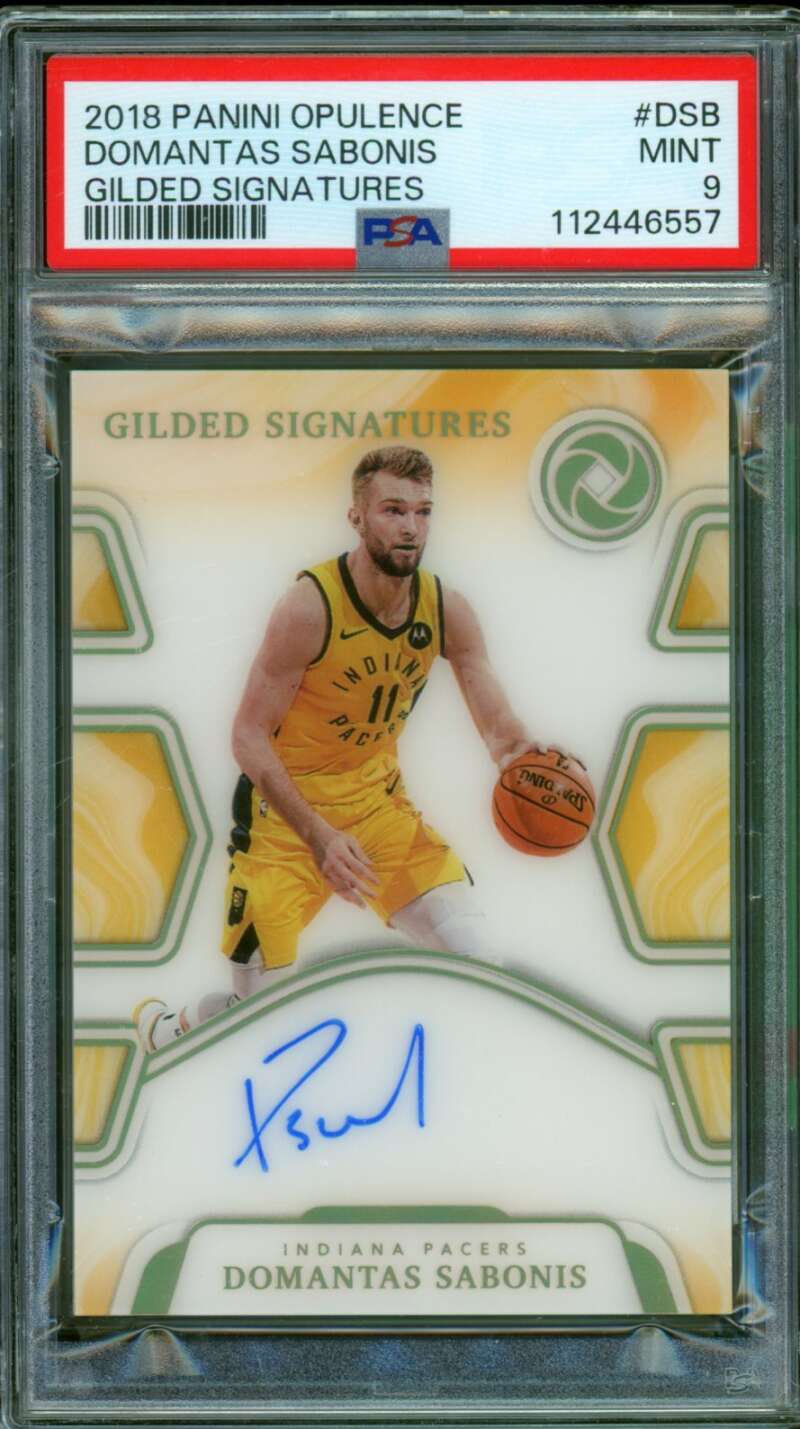 Domantas Sabonis 2018-19 Panini Opulence Gilded Signatures (68/79) #Dsb PSA 9 Image 1