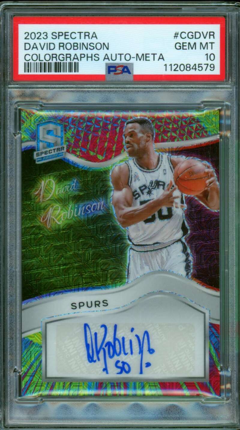 David Robinson Card 2023-24 Spectra Colorgraphs Auto Meta (2/25) #cgdvr PSA 10 Image 1