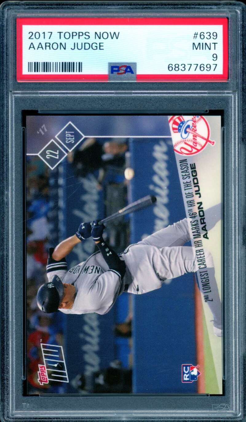Aaron Judge Rookie Card 2017 Topps Now #639 PSA 9 Image 1