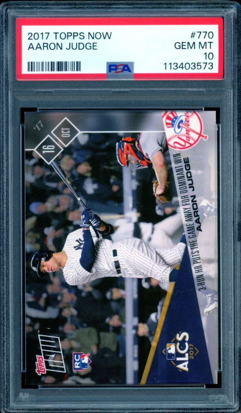 Aaron Judge Rookie Card 2017 Topps Now #770 PSA 10 Image 1