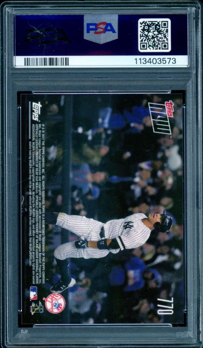 Aaron Judge Rookie Card 2017 Topps Now #770 PSA 10 Image 2