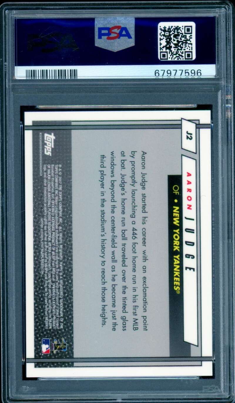 Aaron Judge Rookie Card 2017 Topps On Demand #J2 PSA 9 Image 2