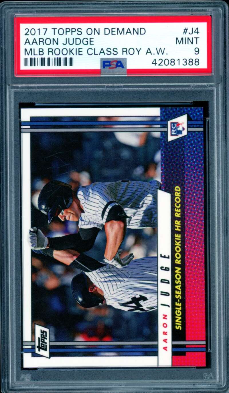Aaron Judge Rookie Card 2017 Topps On Demand #J4 PSA 9 Image 1