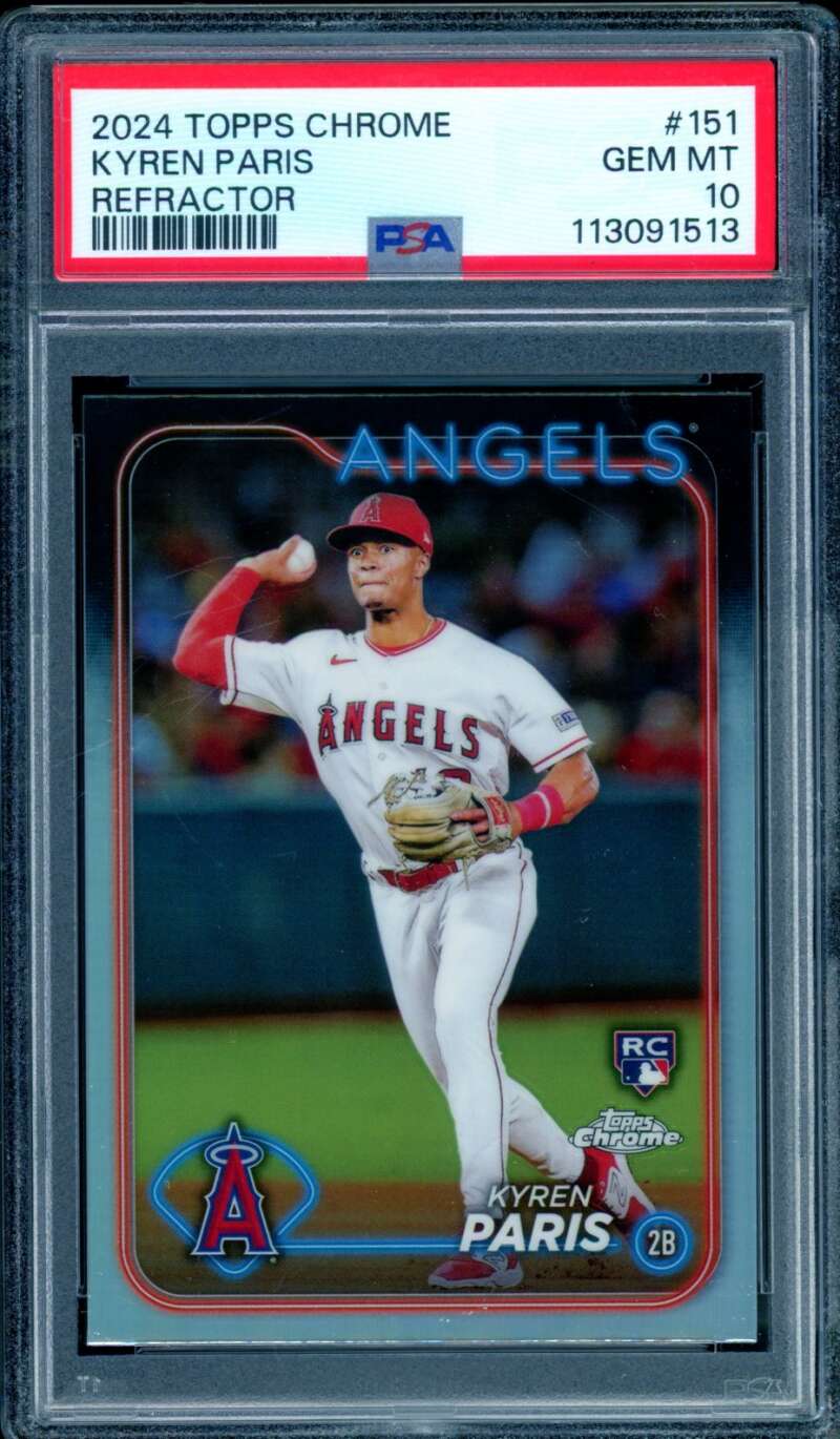 Kyren Paris Card 2024 Topps Chrome Refractor (pop 1) #151 PSA 10 Image 1