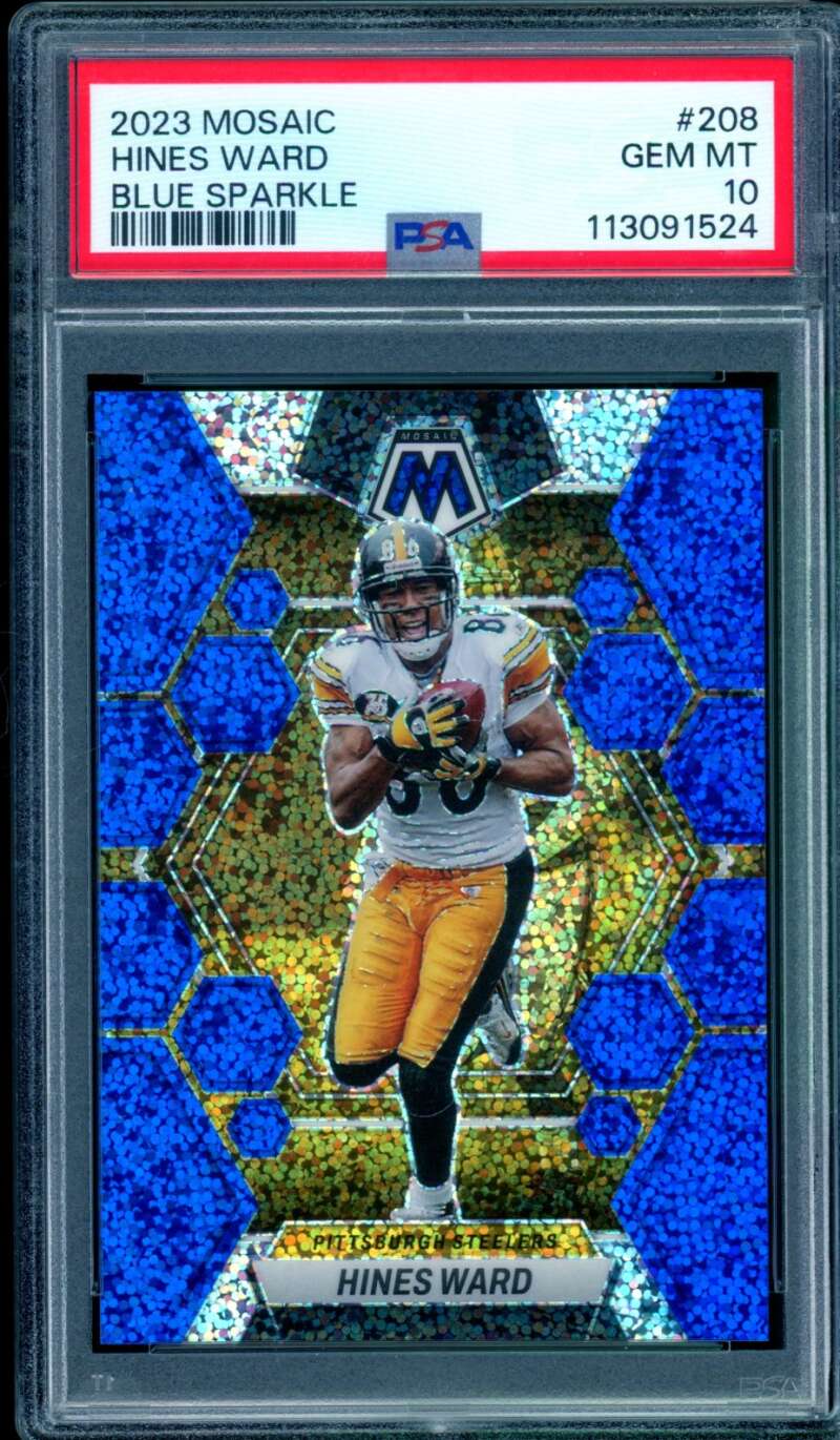 Hines Ward Card 2023 Mosaic (pop 1) #208 PSA 10 Image 1
