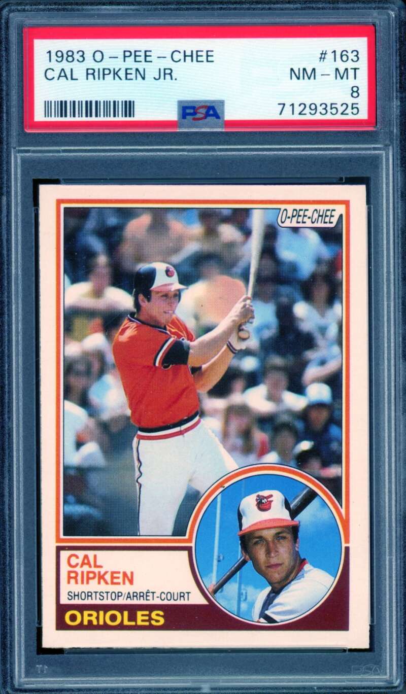 Cal Ripken Jr. Card 1983 O-Pee-Chee #163 PSA 8 Image 1
