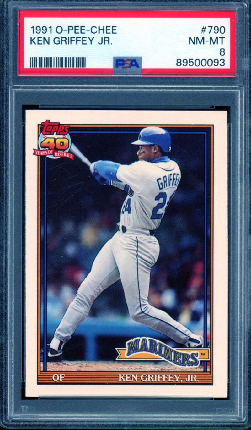 Ken Griffey Jr. Card 1991 O-Pee-Chee #790 PSA 8 Image 1