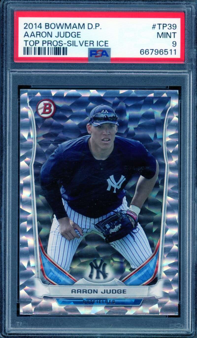 Aaron Judge Rookie 2014 Bowman Draft Picks Top Prospects Silver Ice #TP39 PSA 9 Image 1