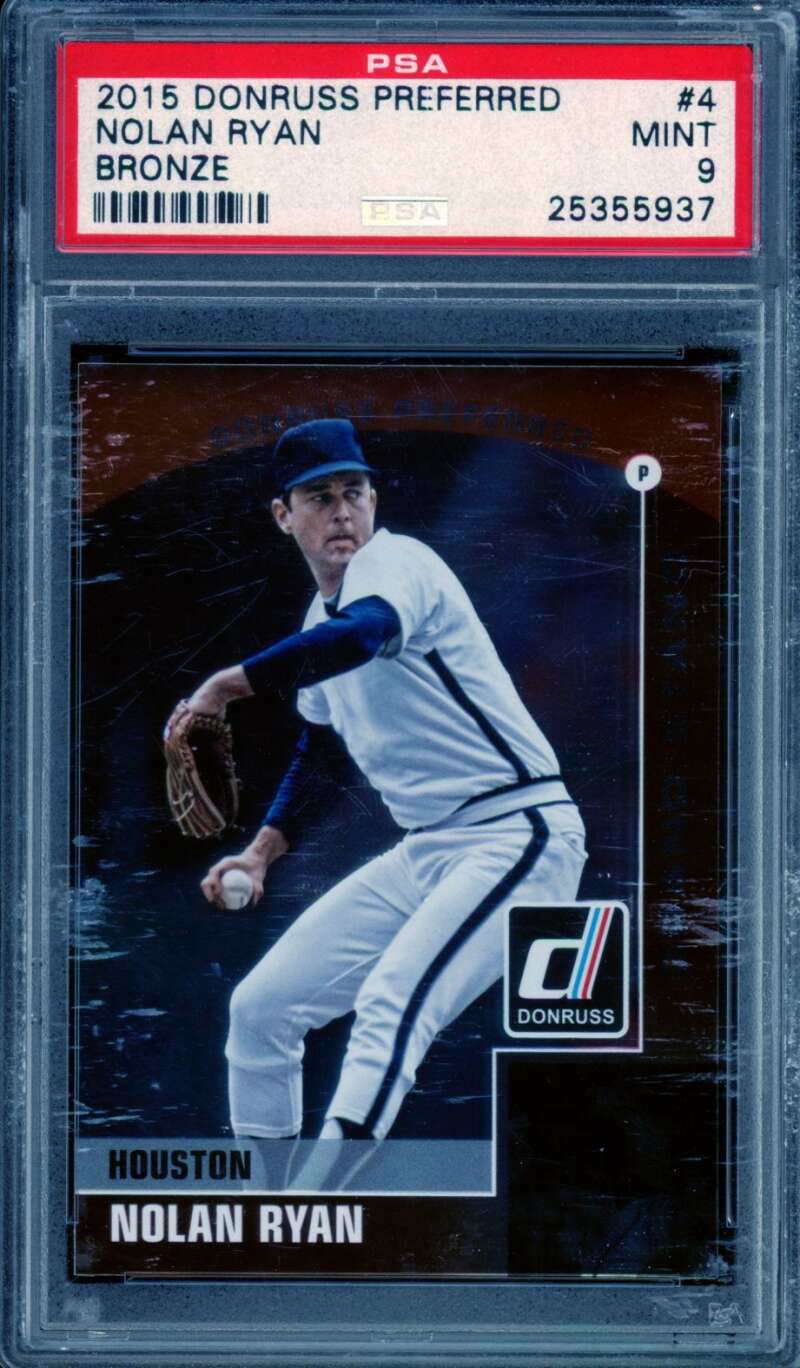 Nolan Ryan 2015 Donruss Preferred Bronze (pop 3) #4 PSA 9 (holder scratches) Image 1