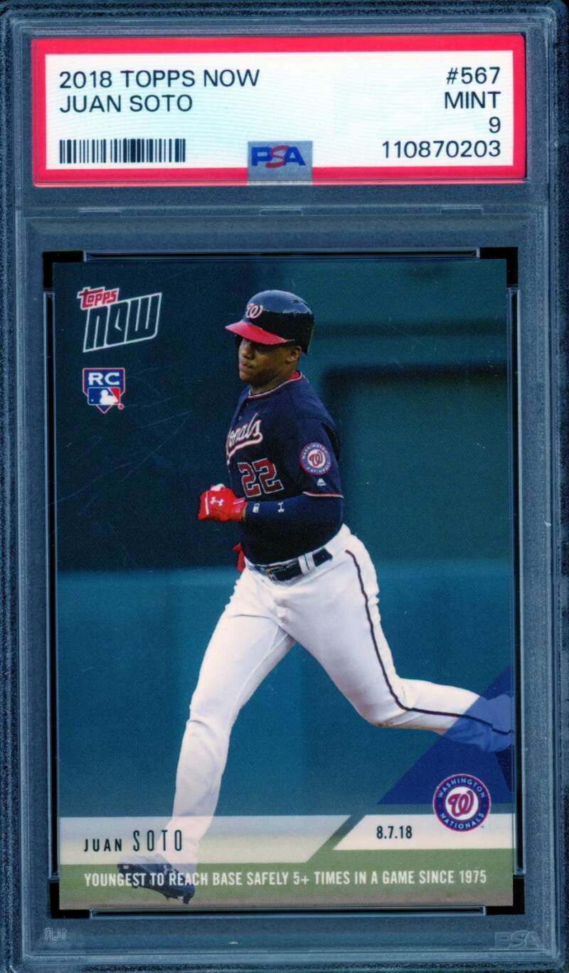 Juan Soto Rookie Card 2018 Topps Now #567 PSA 9 Image 1