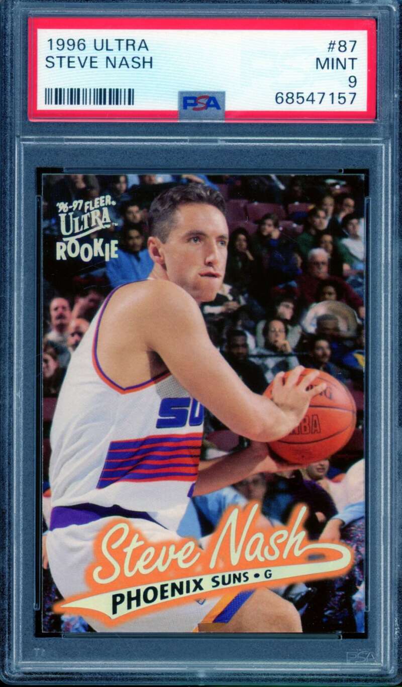 Steve Nash Rookie Card 1996-97 Ultra #87 PSA 9 Image 1