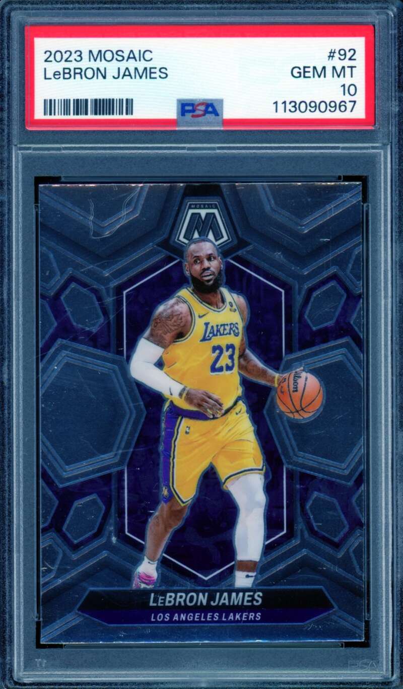 LeBron James Card 2023-24 Mosaic #92 PSA 10 Image 1