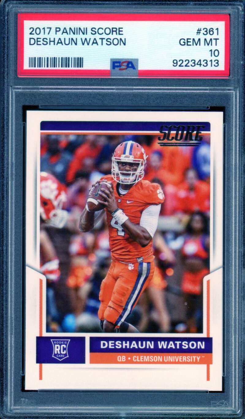 Deshaun Watson Rookie Card 2017 Panini Score #361 PSA 10 Image 1