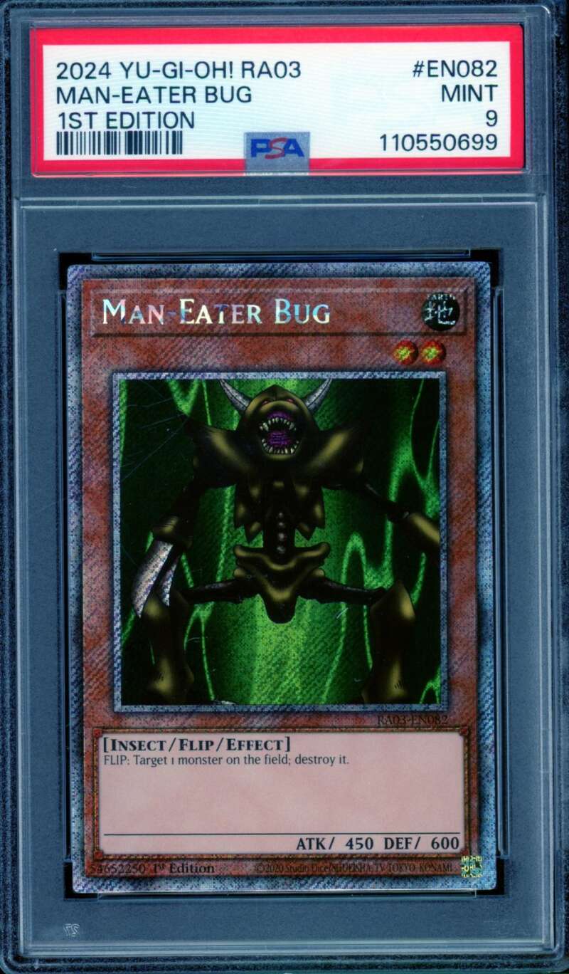 Man-Eater Bug Card 2024 Yu-Gi-Oh RA03 1st Eidtion #EN082 PSA 9 Image 1