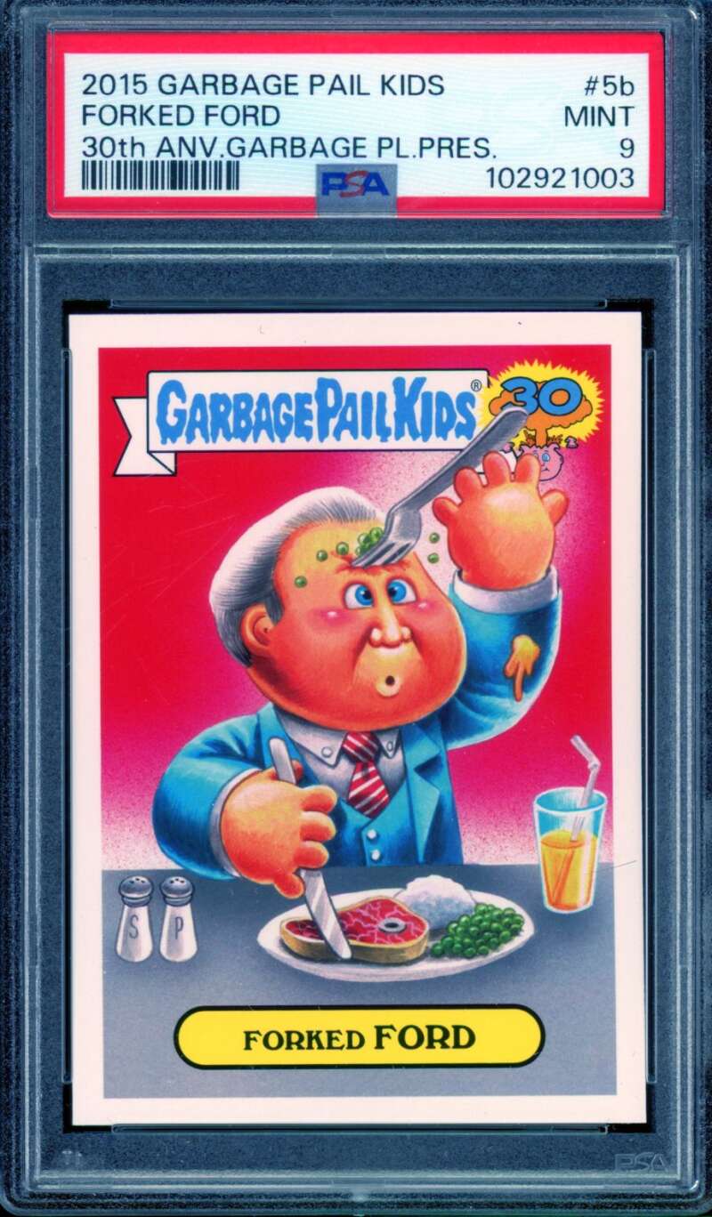 Forked Ford Card 2015 Garbage Pail Kids 30th Anniversary #5B PSA 9 Image 1