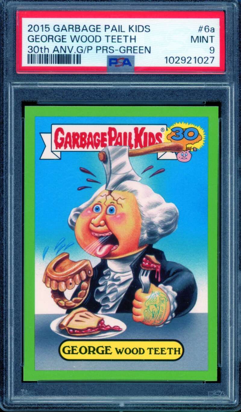 George Wood Teeth Card 2015 Garbage Pail Kids 30th Anniversary #6A PSA 9 Image 1