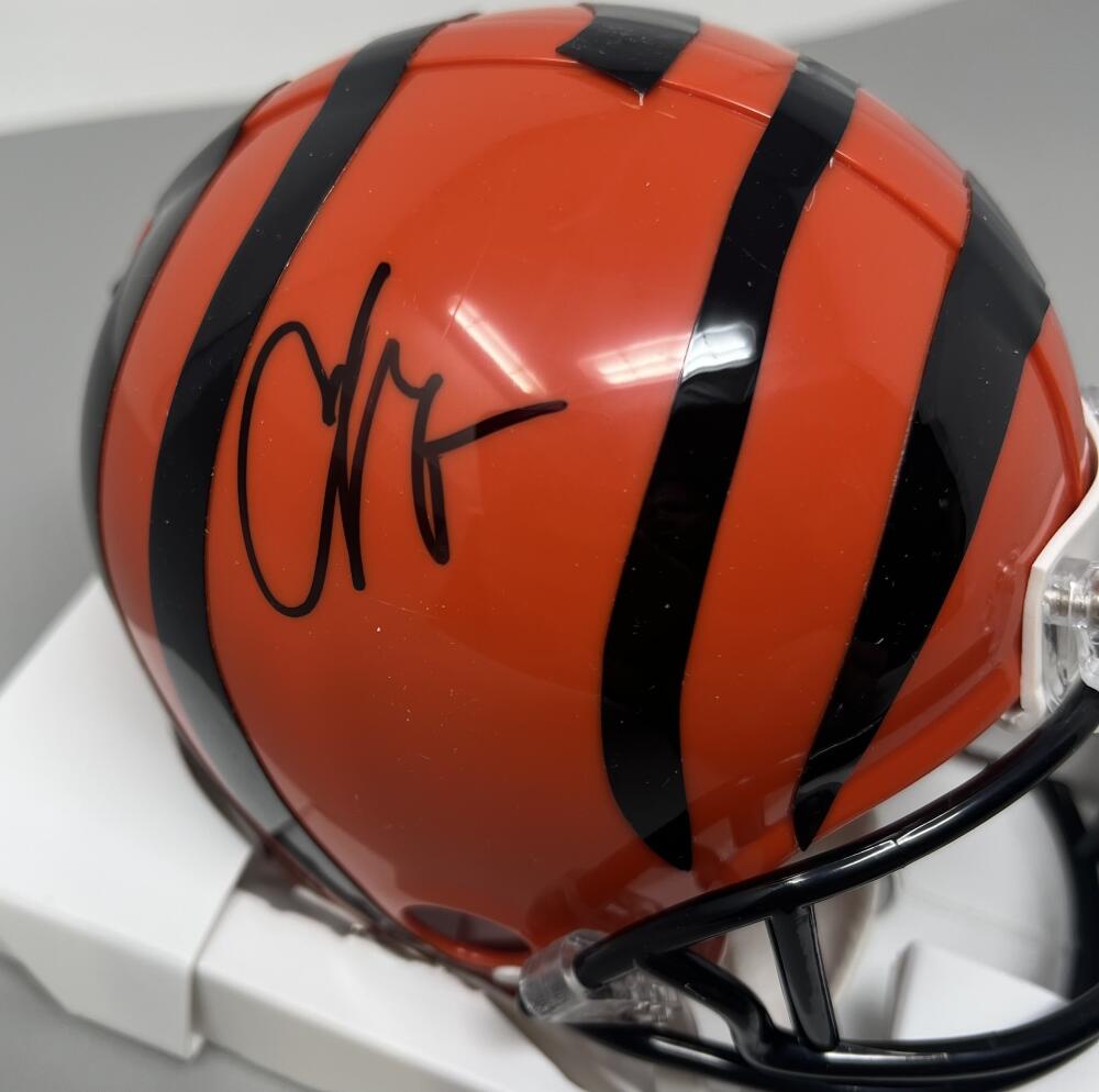 Chad Johnson Autograph Bengals Mini Football Helmet JSA Authentic   Image 4