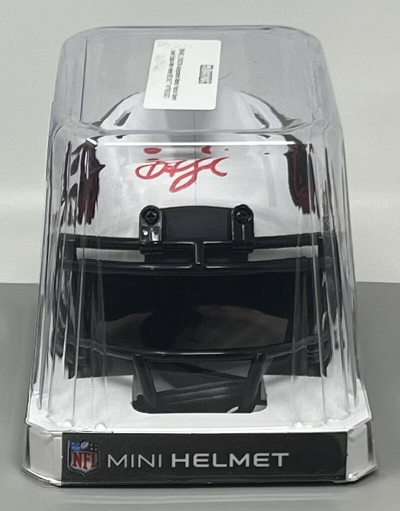 Drake London Autograph Falcons Mini Football Helmet Beckett Authentic   Image 2