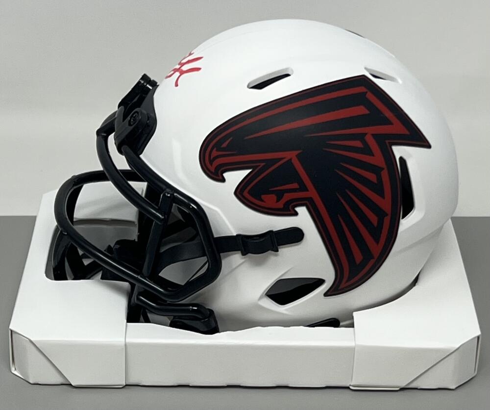 Drake London Autograph Falcons Mini Football Helmet Beckett Authentic   Image 3