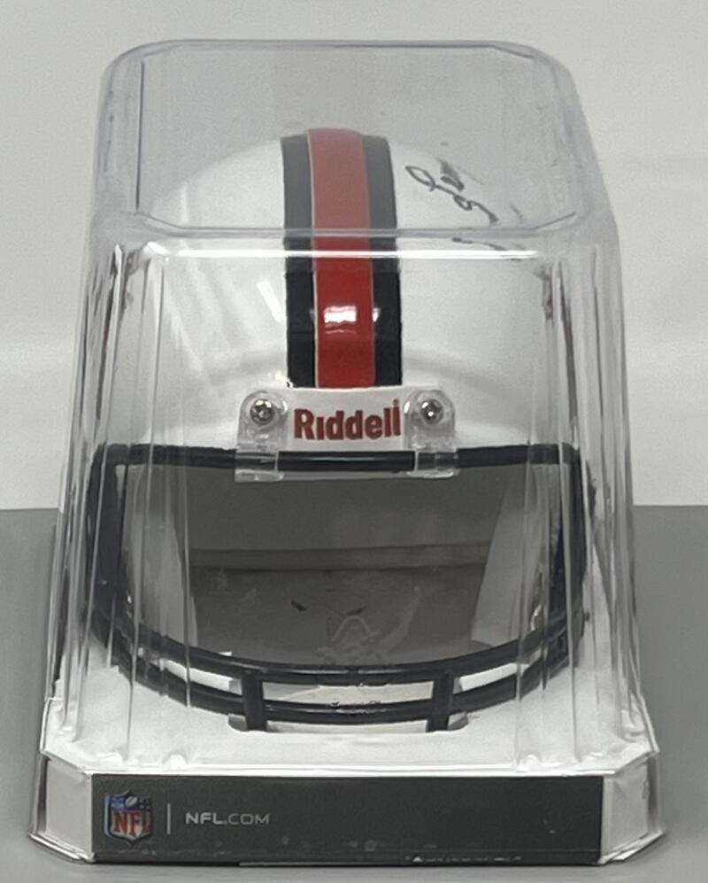Lenny Moore Autograph Hall of Fame Mini Football Helmet Tristar Authentic   Image 2