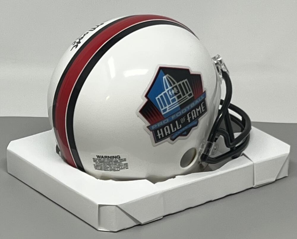Lenny Moore Autograph Hall of Fame Mini Football Helmet Tristar Authentic   Image 3