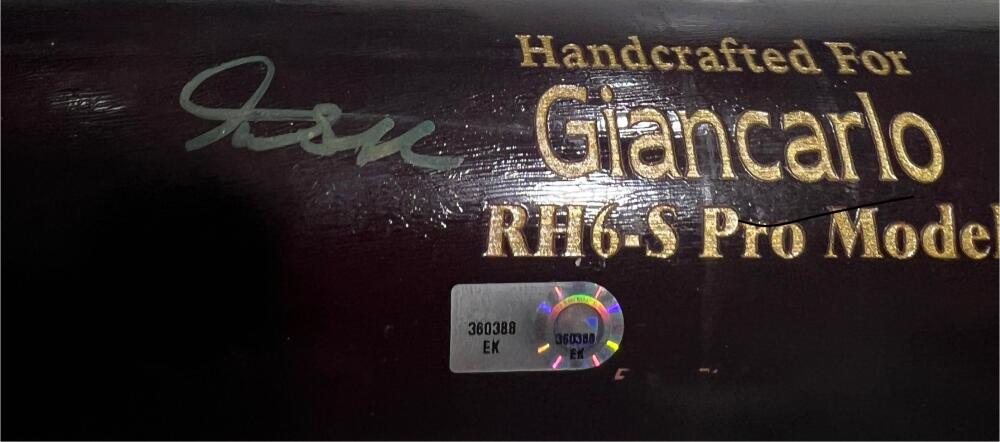 Giancarlo Stanton Autographed Signed Baseball Bat MLB Authentic  Image 3