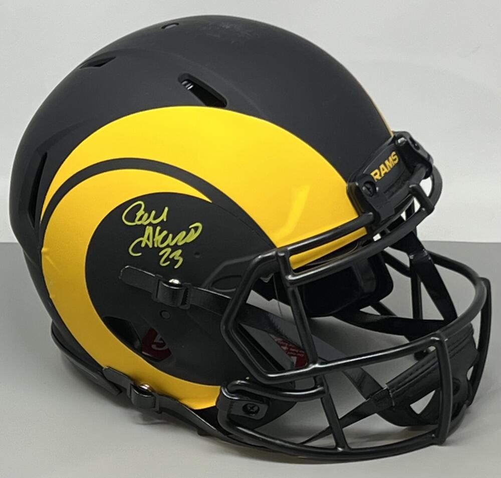 Cam Akers Autograph Rams Authentic Full Size Football Helmet BAS Authentic Image 1