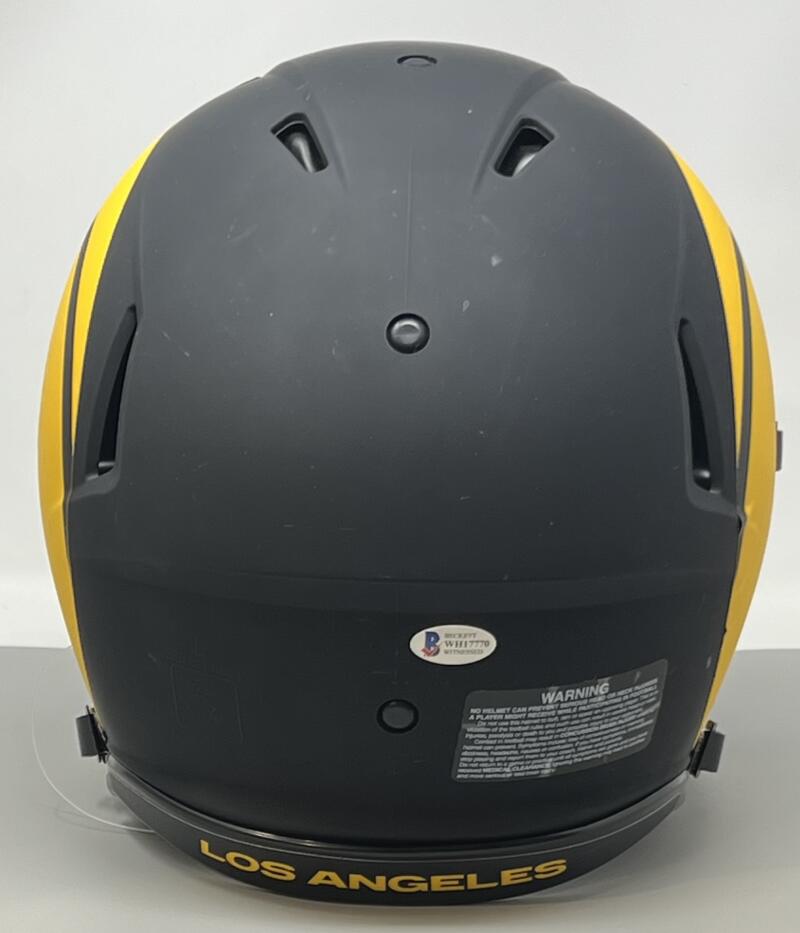 Cam Akers Autograph Rams Authentic Full Size Football Helmet BAS Authentic Image 3