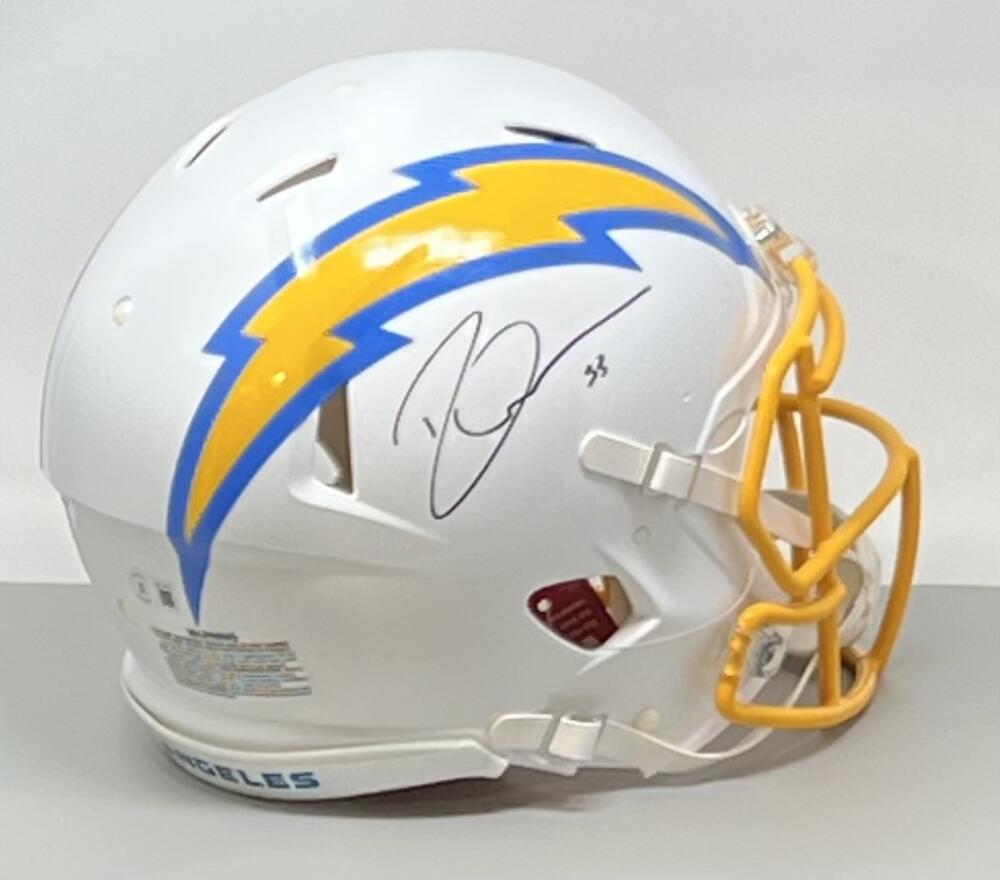 Derwin James Autograph Chargers Authentic Full Size Football Helmet BAS Authentic Image 1