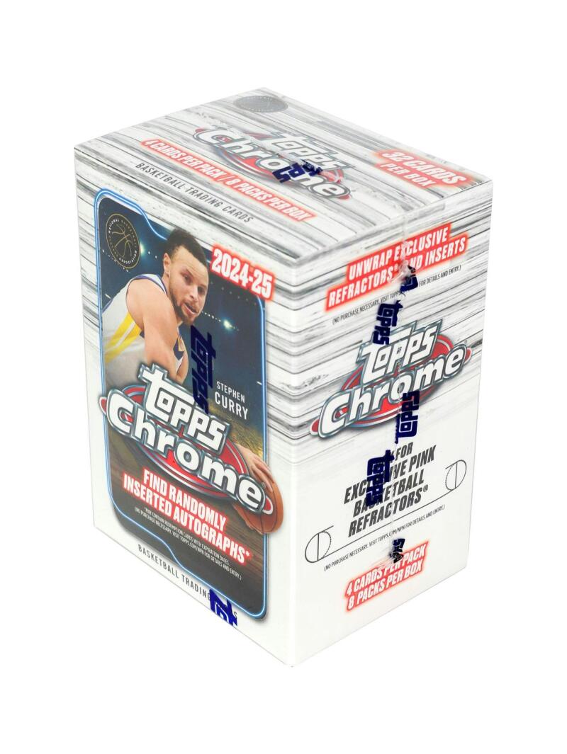 2024-25 Topps Chrome Basketball 8-Pack Blaster Box Image 2