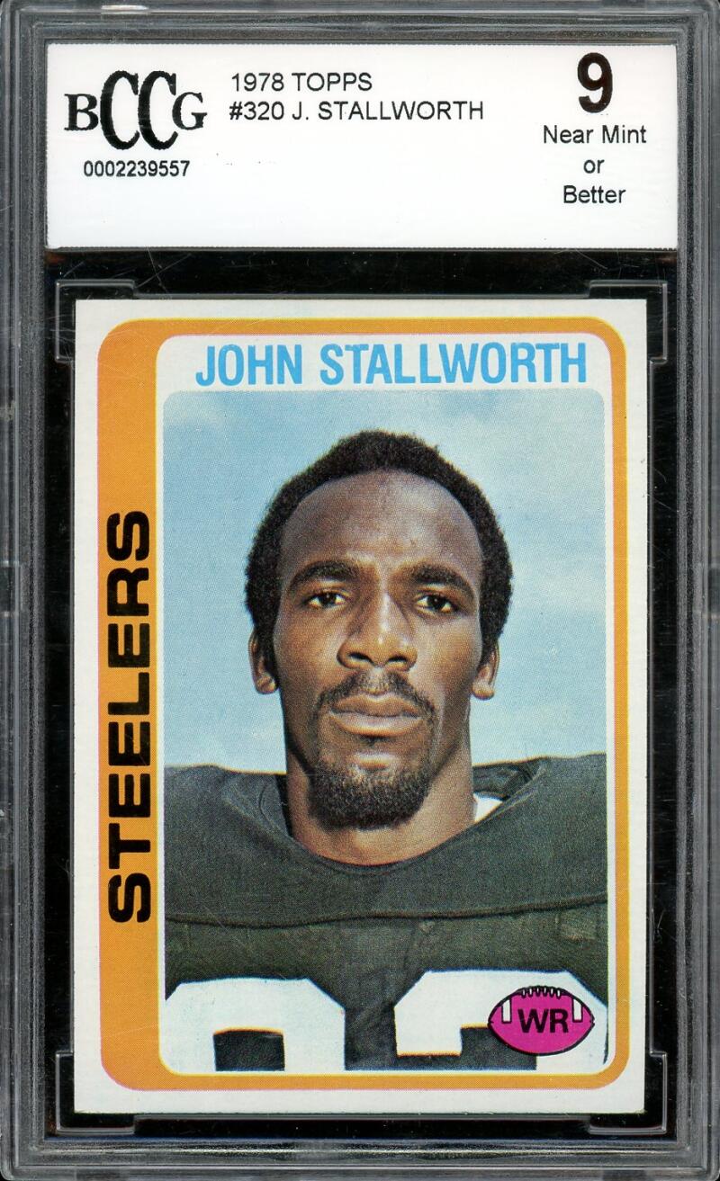 1978 Topps #320 John Stallworth Rookie Card BGS BCCG 9 Near Mint+ Image 1