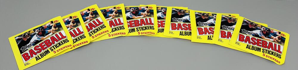 (10) 1982 Topps Album Stickers Baseball Pack Lot Image 1