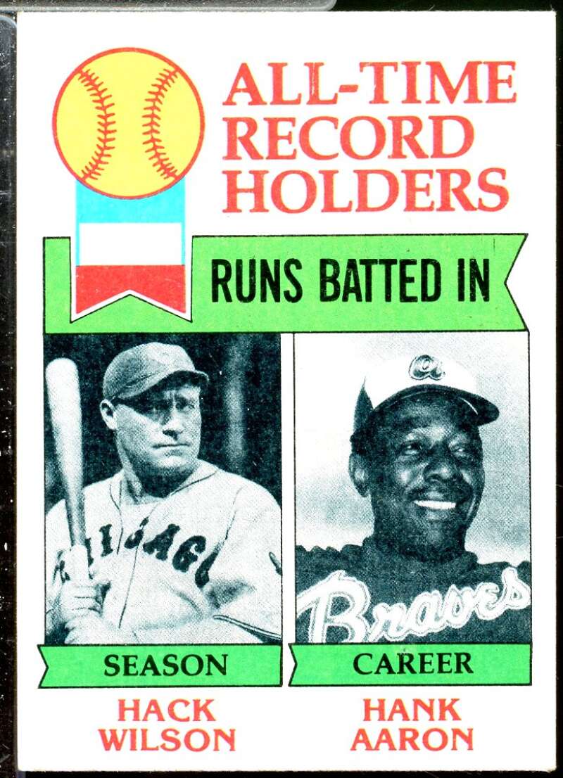 Hack Wilson ATL/Hank Aaron Card 1979 Topps #412  Image 1