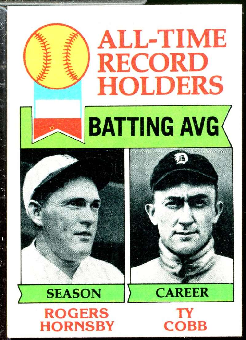 Rogers Hornsby ATL/Ty Cobb Card 1979 Topps #414  Image 1