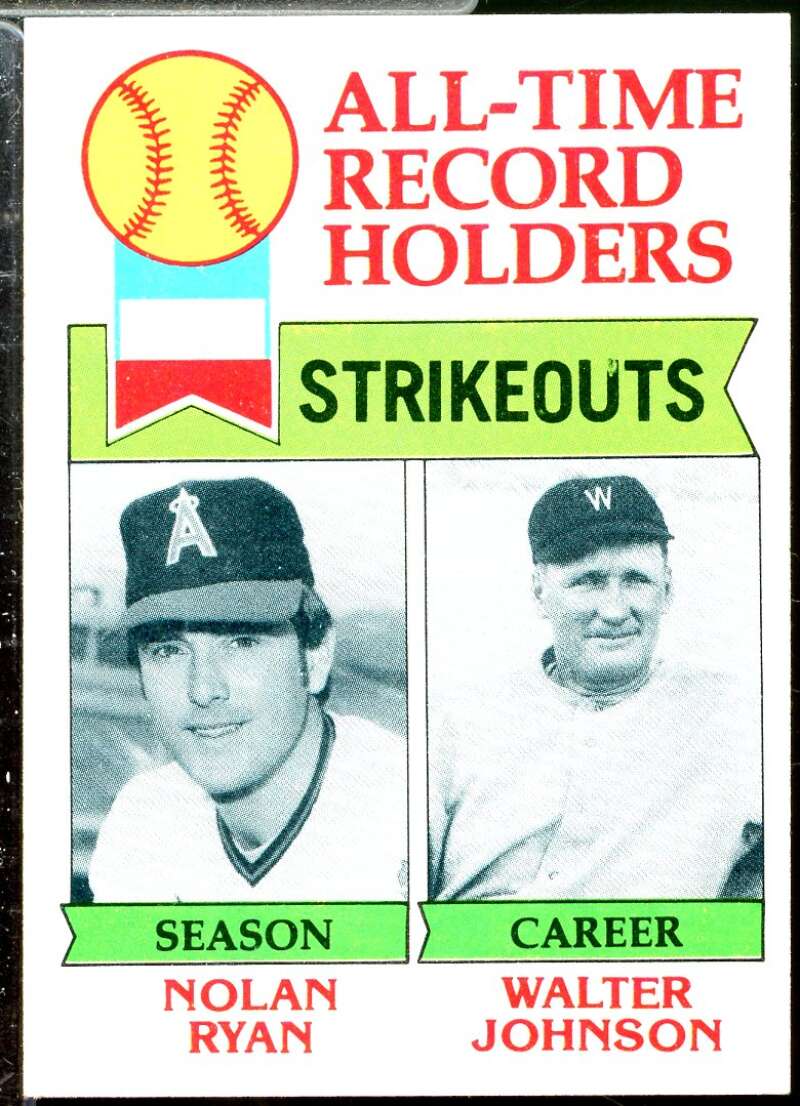 Nolan Ryan ATL DP/Walter Johnson Card 1979 Topps #417  Image 1
