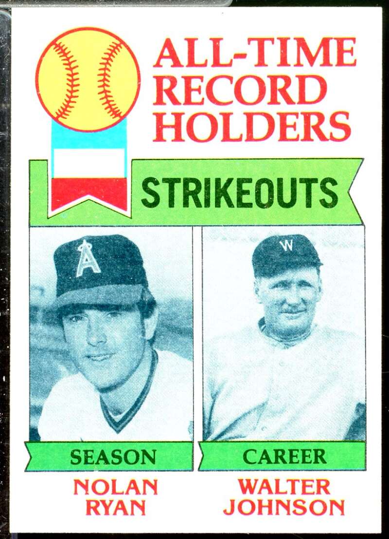 Nolan Ryan ATL DP/Walter Johnson Card 1979 Topps #417  Image 1