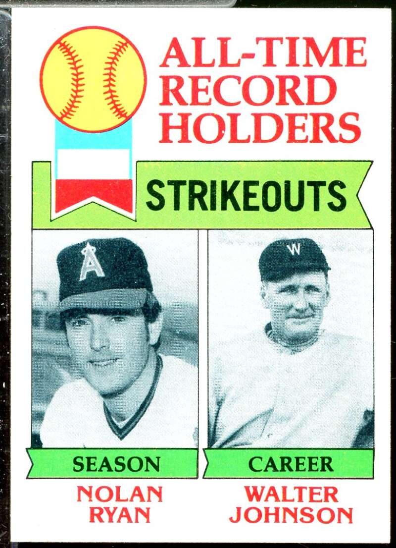 Nolan Ryan ATL DP/Walter Johnson Card 1979 Topps #417  Image 1