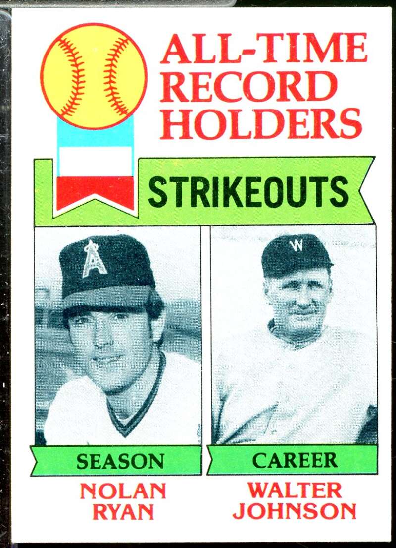 Nolan Ryan ATL DP/Walter Johnson Card 1979 Topps #417  Image 1