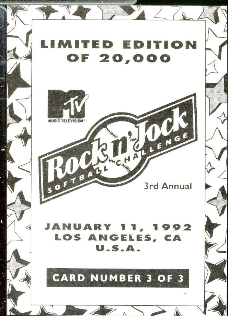 Ken Griffey Jr. Card 1992 MTV Rock n' Jock #3  Image 2