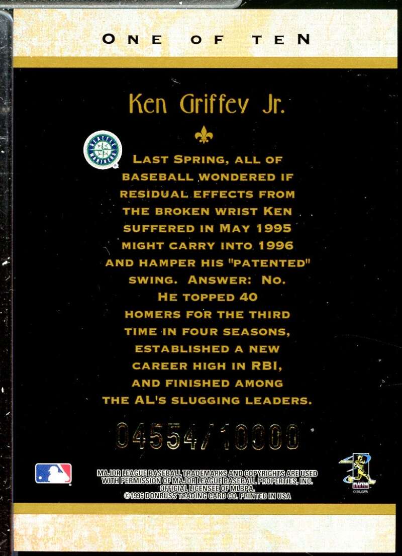 Ken Griffey Jr. Card 1997 Donruss Diamond Kings #1  Image 2