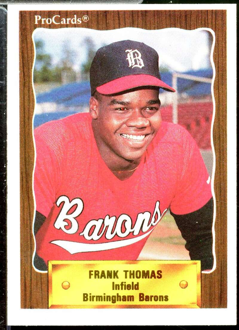 Frank Thomas Rookie Card 1990 Birmingham Barons ProCards #1116  Image 1