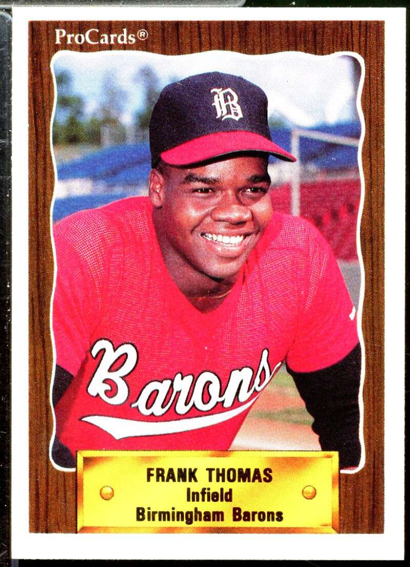 Frank Thomas Rookie Card 1990 Birmingham Barons ProCards #1116  Image 1