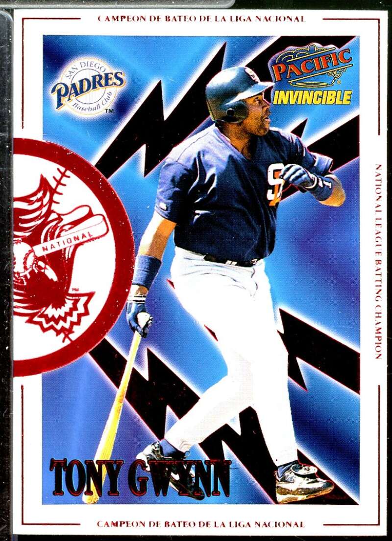 Tony Gwynn Card 1998 Pacific Invincible Interleague Players #5N  Image 1