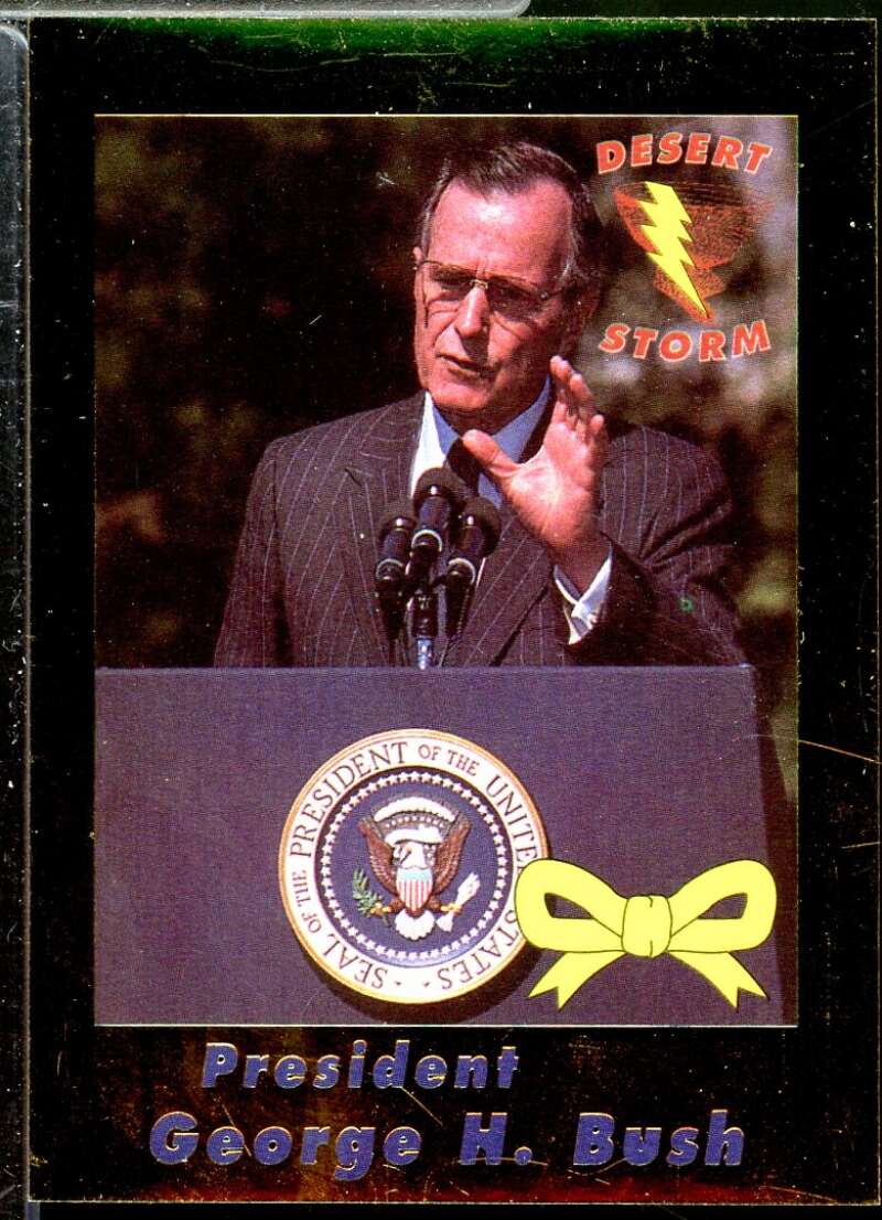 George H Bush 1991 Desert Storm AMA Gold Foil Yellow Ribbon pray for peace #NNO  Image 1