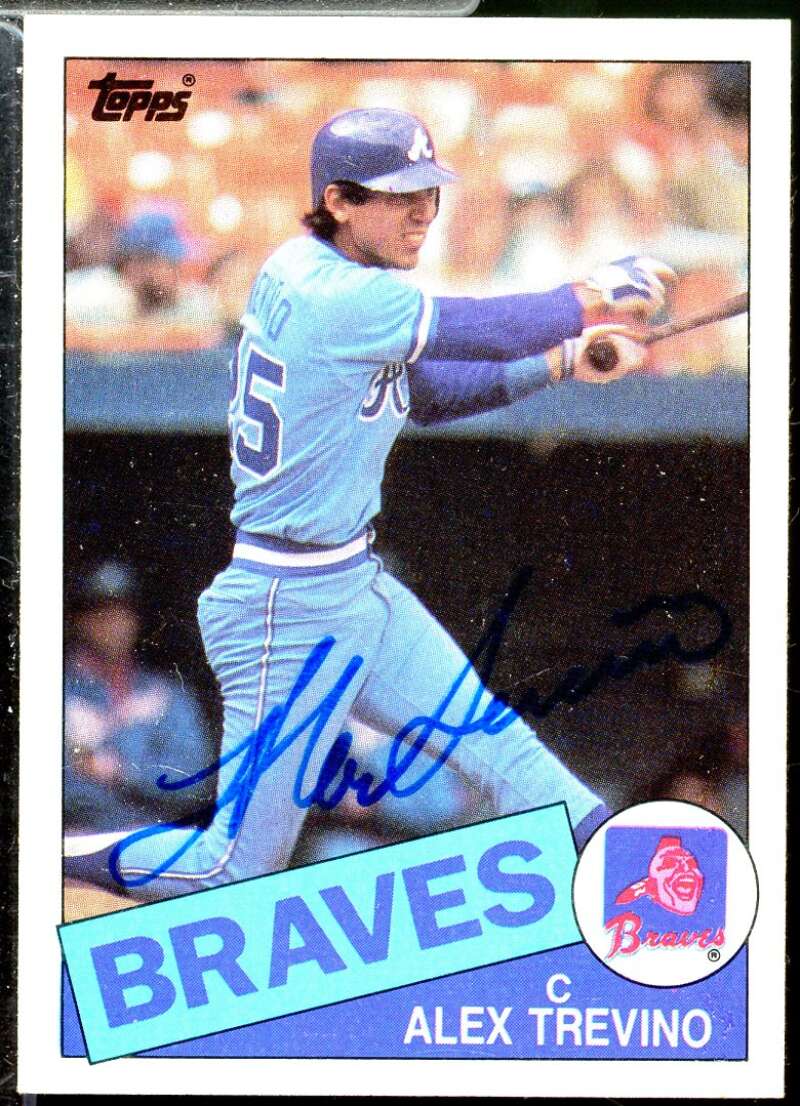 Alex Trevino In Person Autograph Card 1985 Topps #747  Image 1