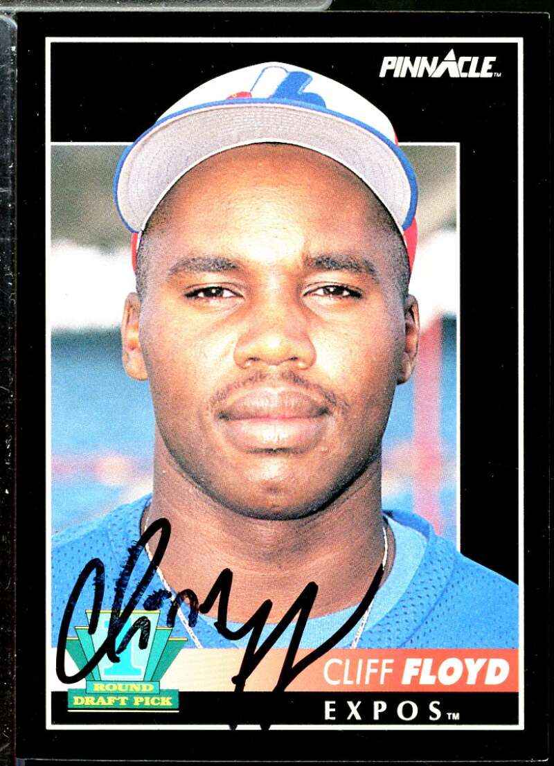 Cliff Floyd Rookie Person Autograph Card 1992 Pinnacle #296  Image 1