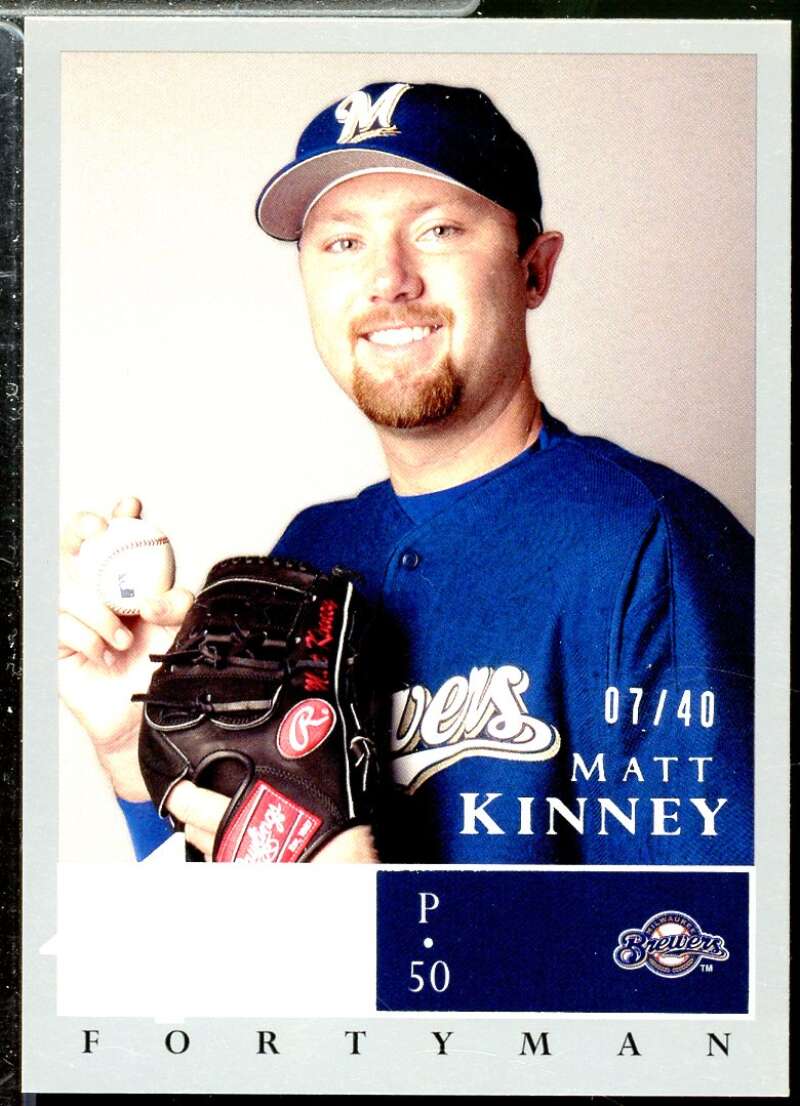 Matt Kinney Card 2003 Upper Deck 40-Man Rainbow #429  Image 1